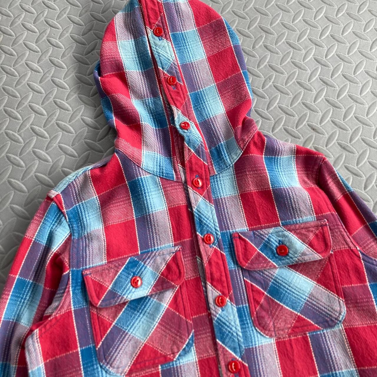 Bape Full Buttoned Flannel Check Hoodie Size US S / EU 44-46 / 1 - 5 Thumbnail