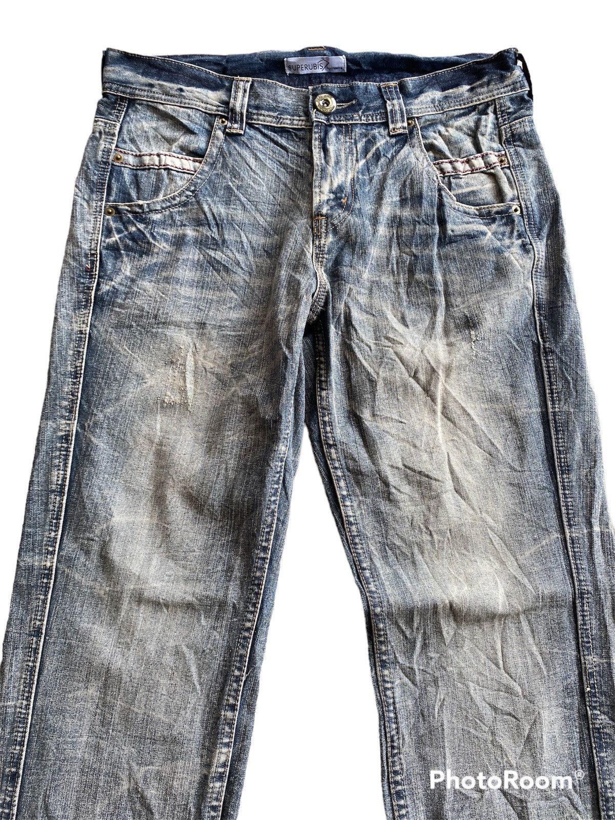 Hysteric Glamour × Japanese Brand Faded Black Japan Real Vintage Distressed Denim p186 Size US 34 / EU 50 - 4 Thumbnail