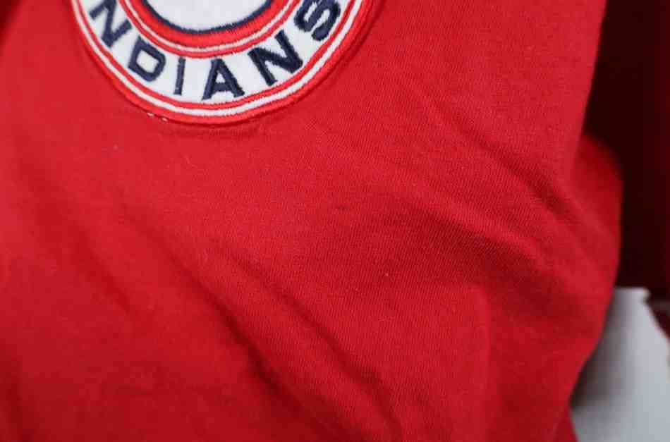 Vintage Vintage 90s Cleveland Indians Baseball Jersey Red Cotton Size US L / EU 52-54 / 3 - 5 Thumbnail