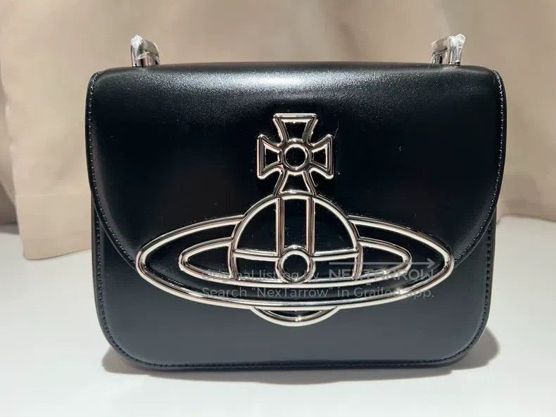 Vivienne Westwood Vivienne Westwood size os Linda Black Leather Saddle Bag Size ONE SIZE - 4 Thumbnail