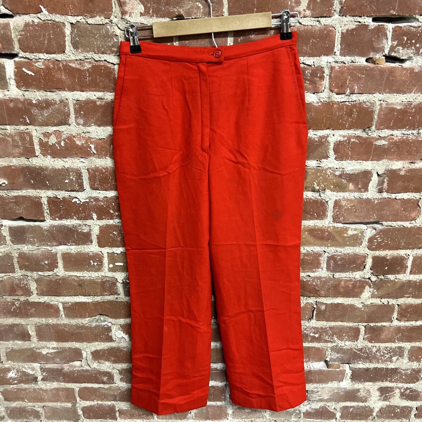 Pendleton VINTAGE Pendleton Jacket Pant Set 100% Wool Red Women's Suit 2 Piece Casual Size 28" / US 6 / IT 42 - 2 Thumbnail