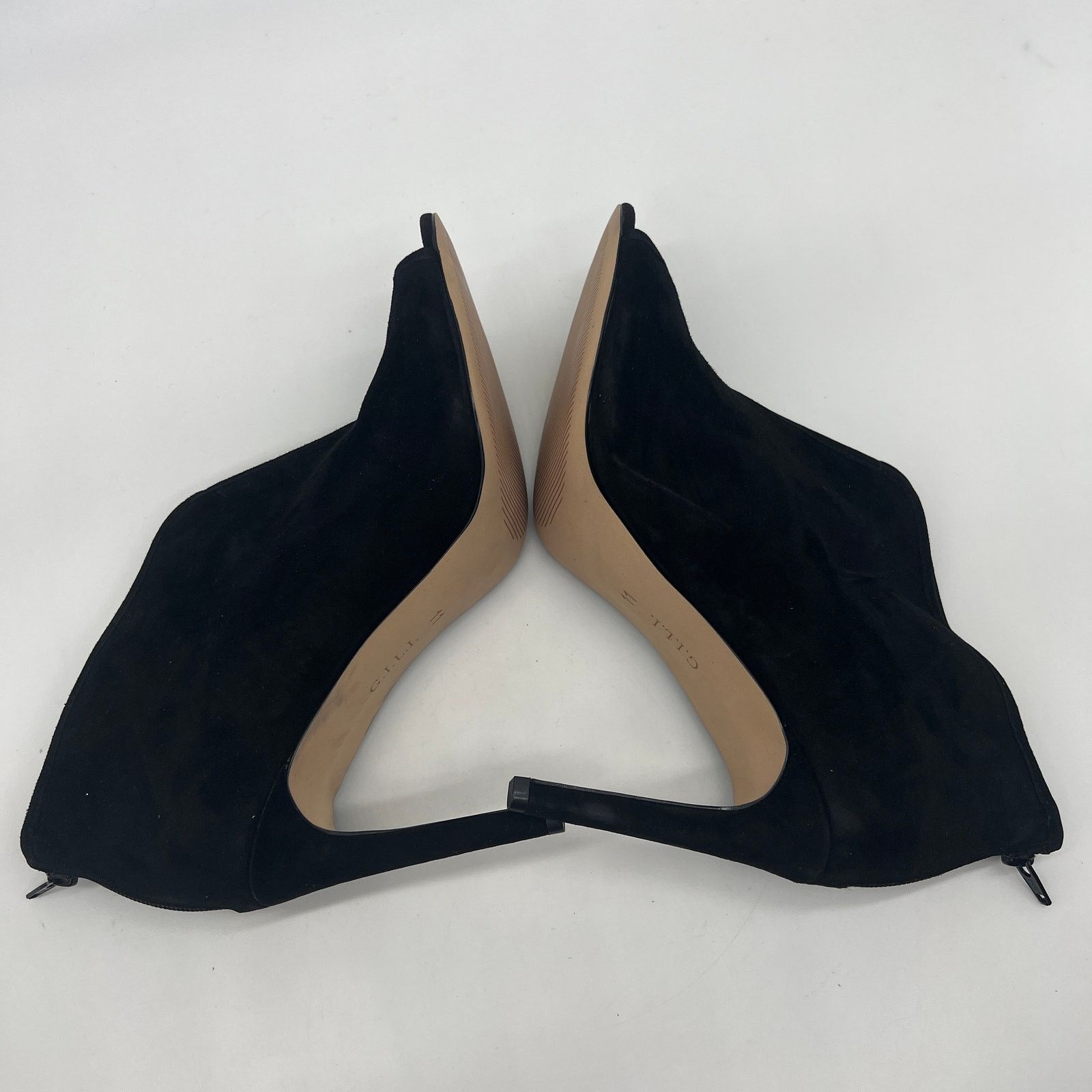 Other G.I.L.I. Peep Toe Zip Back Suede Booties Size 11 M Size US 11 / IT 41 - 3 Thumbnail