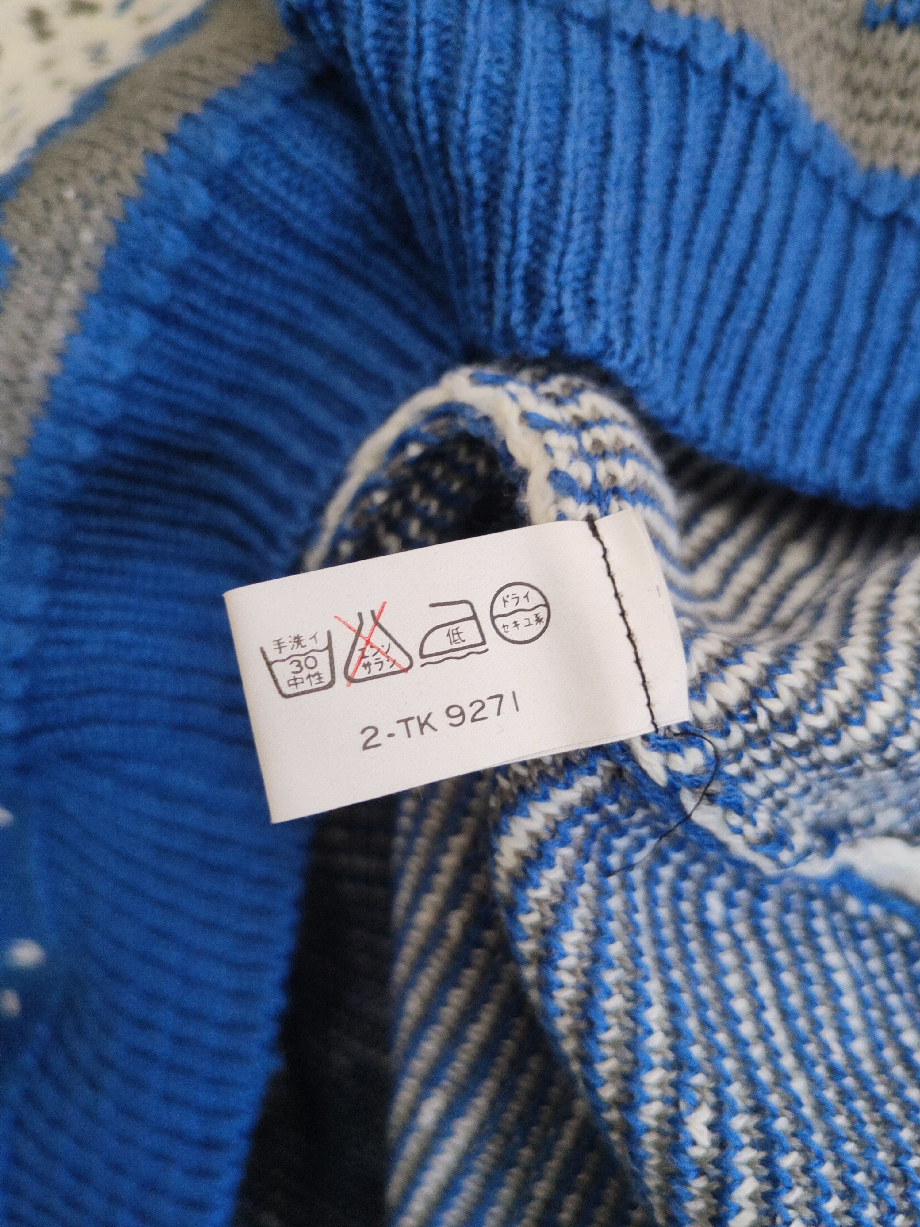 Japanese Brand DL Trendy Blue Knitwear Sweatshirts #46-144 Size US M / EU 48-50 / 2 - 10 Thumbnail