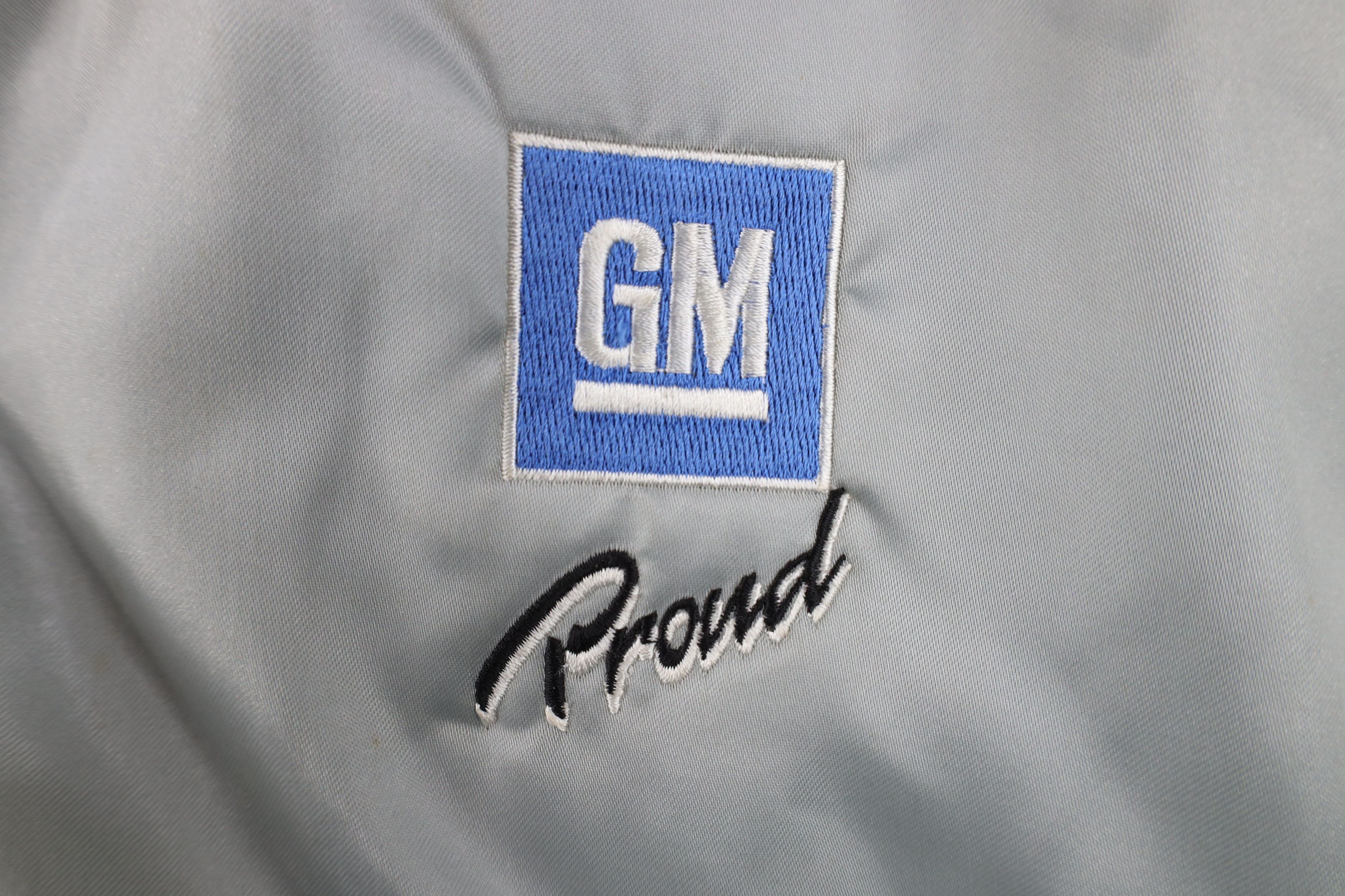 Vintage Vintage 80s General Motors GM Bomber Jacket Silver USA Size US M / EU 48-50 / 2 - 4 Thumbnail
