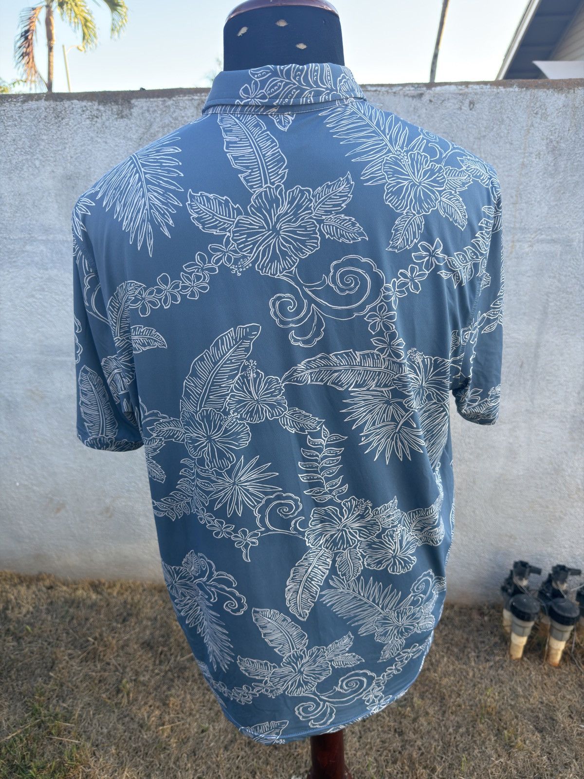 Reyn Spooner PreOwned Reyn Spooner Brrr Polo Shirt Hawaiian Blue Men's L Size US L / EU 52-54 / 3 - 2 Thumbnail