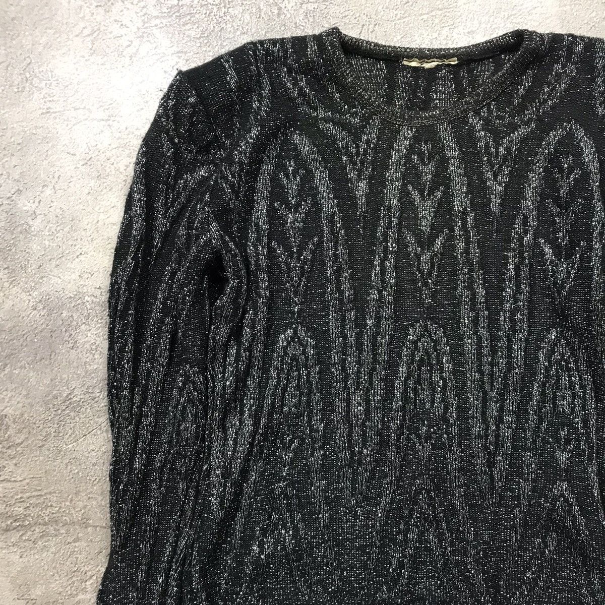 Vintage Vintage 90s Abstract Knit Sweater Oversized Grunge Y2K M Size M / US 6-8 / IT 42-44 - 3 Thumbnail