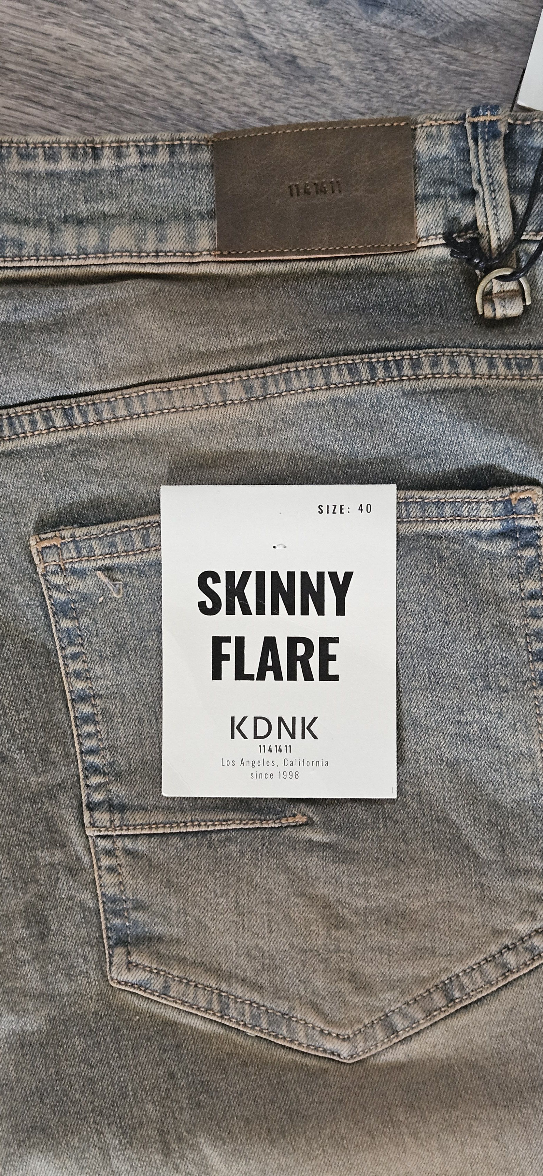 Other KDNK Men's Tigris Skinny Flare Jeans Med Blue Wash Size 40 Size US 40 / EU 56 - 8 Thumbnail