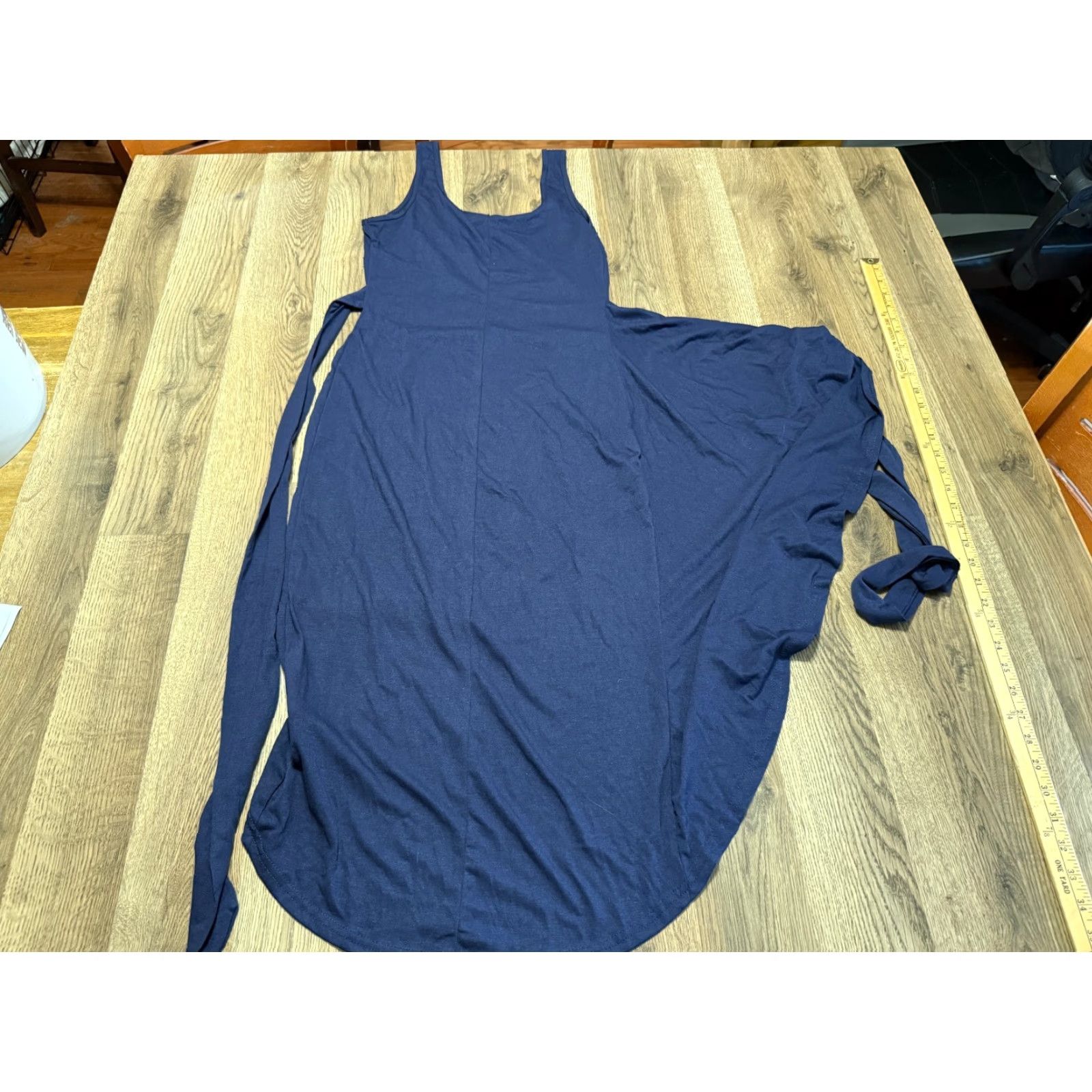 Shein **Women's Size Medium Blue Tank Top Tie Waist Shein Dress** User: Women's Size Medium Blue Tank Top Tie Waist Shein Dress Size M / US 6-8 / IT 42-44 - 2 Thumbnail