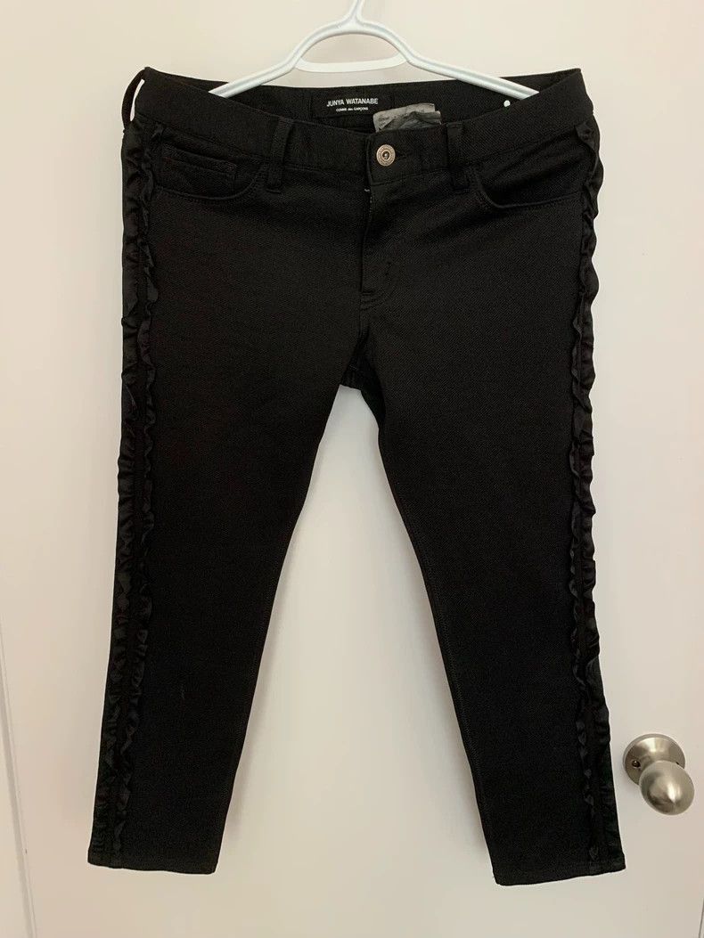 Junya Watanabe Junya Watanabe Ruffled Trim Black Jeans Size US 32 / EU 48 - 1 Thumbnail
