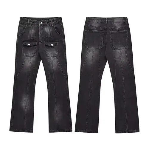 Japanese Brand Takako x Emiko Washed Black Distressed Loose Hip Hop Jeans Size US 34 / EU 50 - 5 Thumbnail