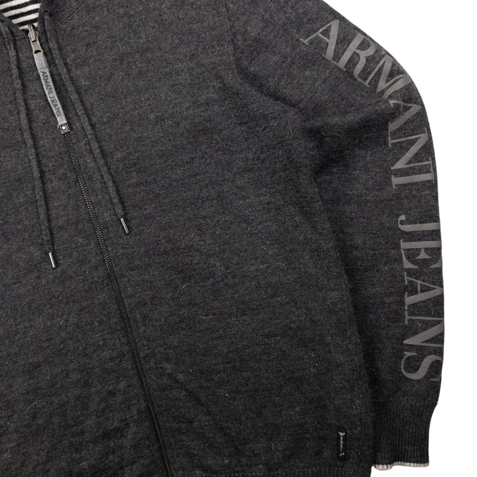 Designer Vintage Armani Jeans Zip Up Hoodie Size M Size US M / EU 48-50 / 2 - 5 Thumbnail