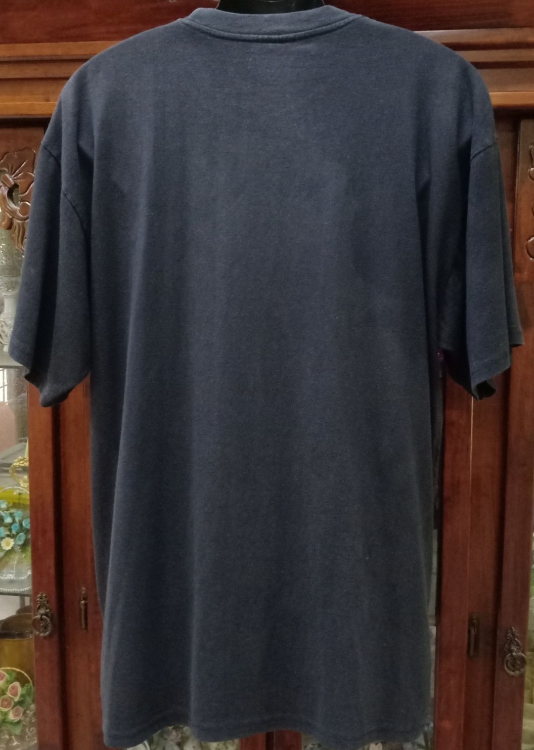 Nike × Vintage Vintage 90s Nike Yellow Big Swoosh T-shirt Size US XL / EU 56 / 4 - 2 Thumbnail