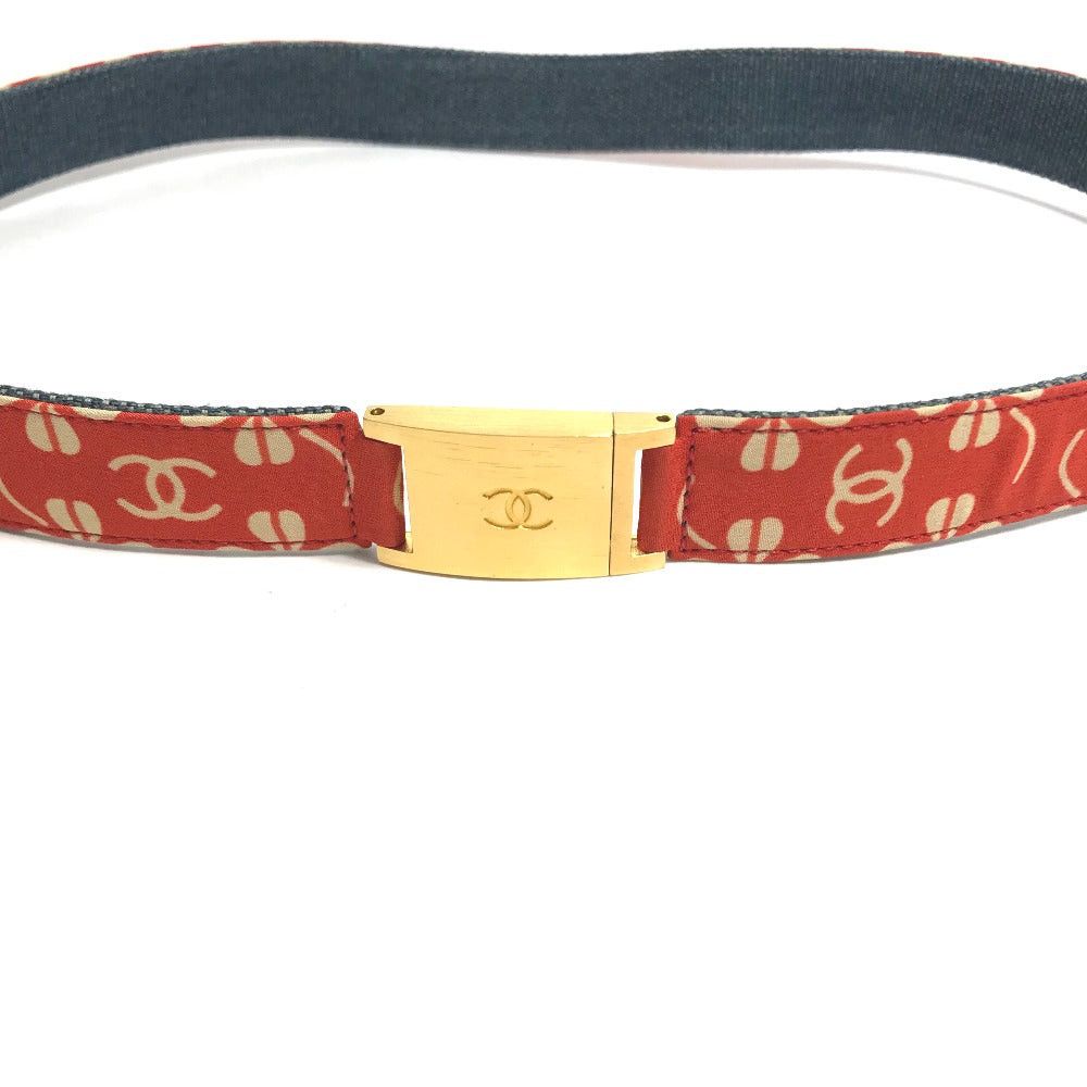 Chanel Chanel 01P Cc Coma Mark Denim Accessories Courroies Canvas Women Red Size ONE SIZE - 1 Thumbnail