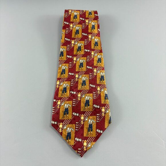 Robert Talbott Robert Talbott Nordstrom Red Golf Men's Tie 4 1/4" x 62" Size ONE SIZE - 1 Thumbnail