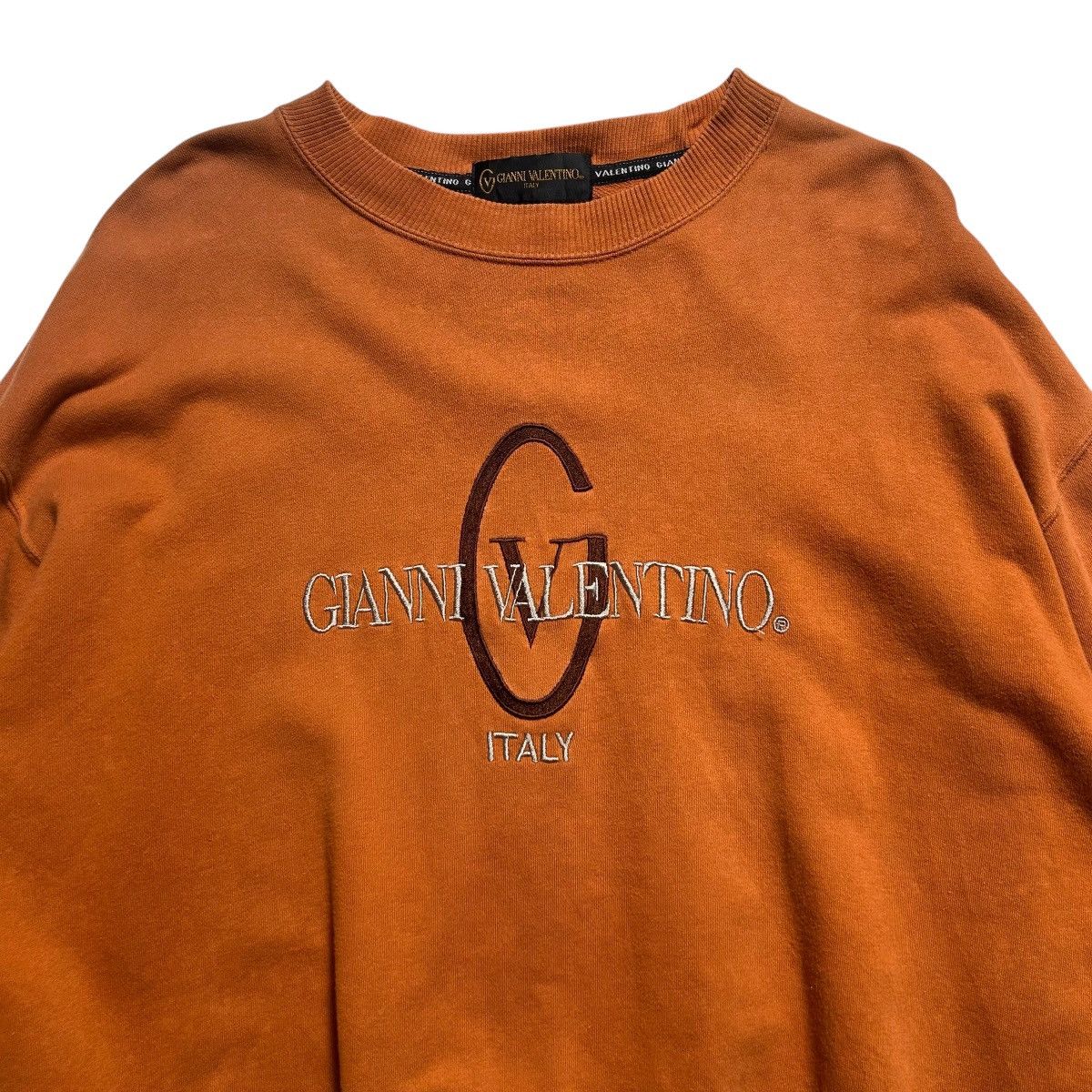 Valentino × Vintage Vintage Ginni Valentino Big Logo Embroidered Sweatshirt Size XL / US 12-14 / IT 48-50 - 3 Thumbnail