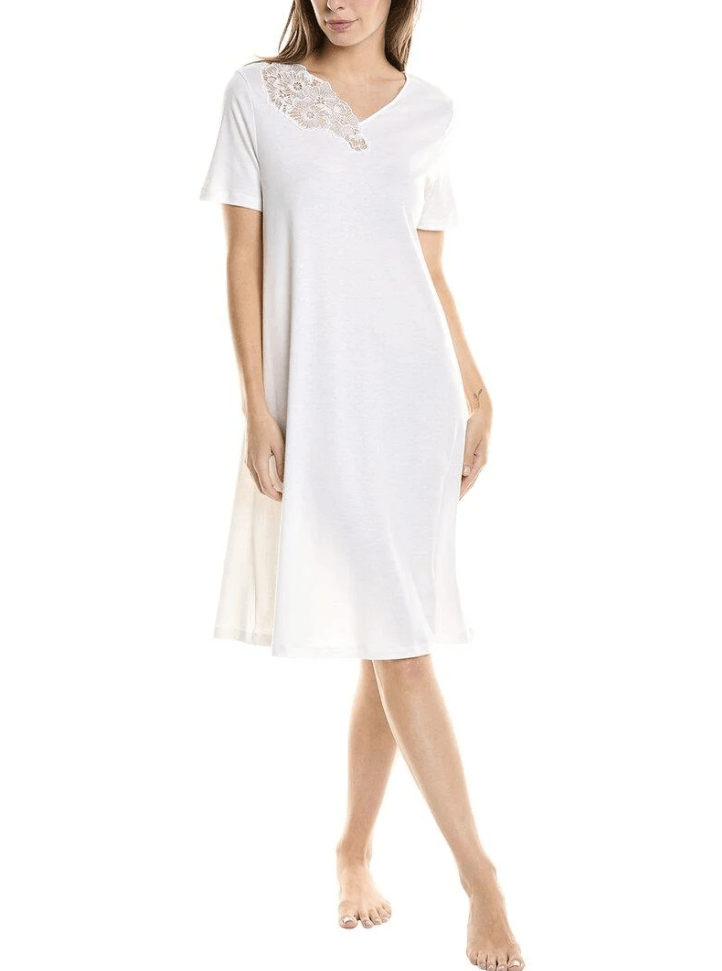 Hanro Hanro Naila Floral Lace White Nightgown ( XS ) Size XS / US 0-2 / IT 36-38 - 1 Thumbnail