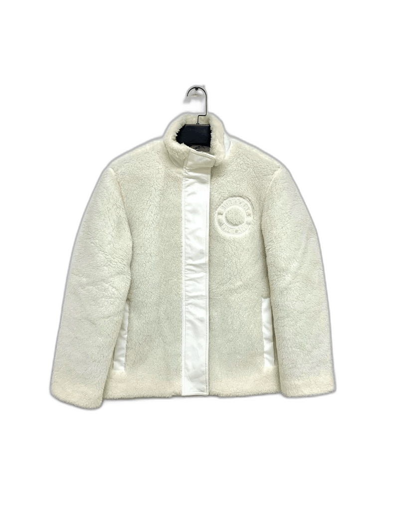 Burberry Burberry White Teddy Fleece Coat for Winter Size XS / US 0-2 / IT 36-38 - 1 Thumbnail