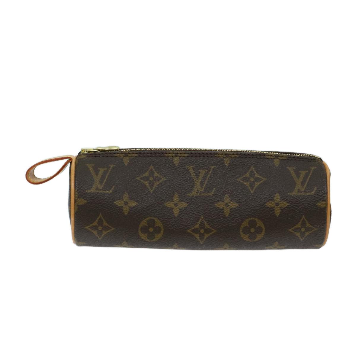 image of Louis Vuitton Trousse Rond Clutch Bag in Brown, Women's