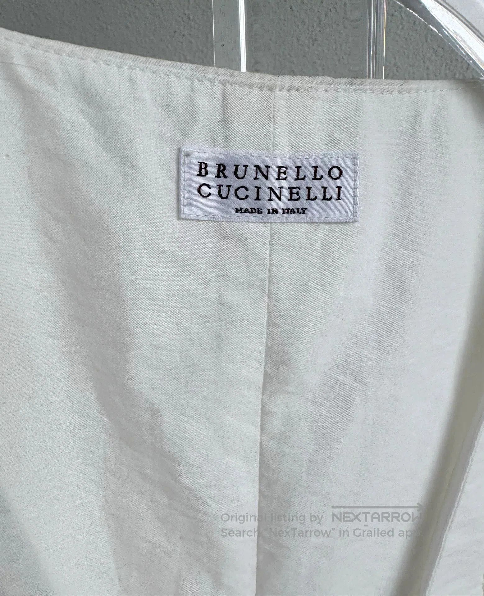 Brunello Cucinelli Brunello Cucinelli White Embroidered Vest. Size S / US 4 / IT 40 - 4 Thumbnail