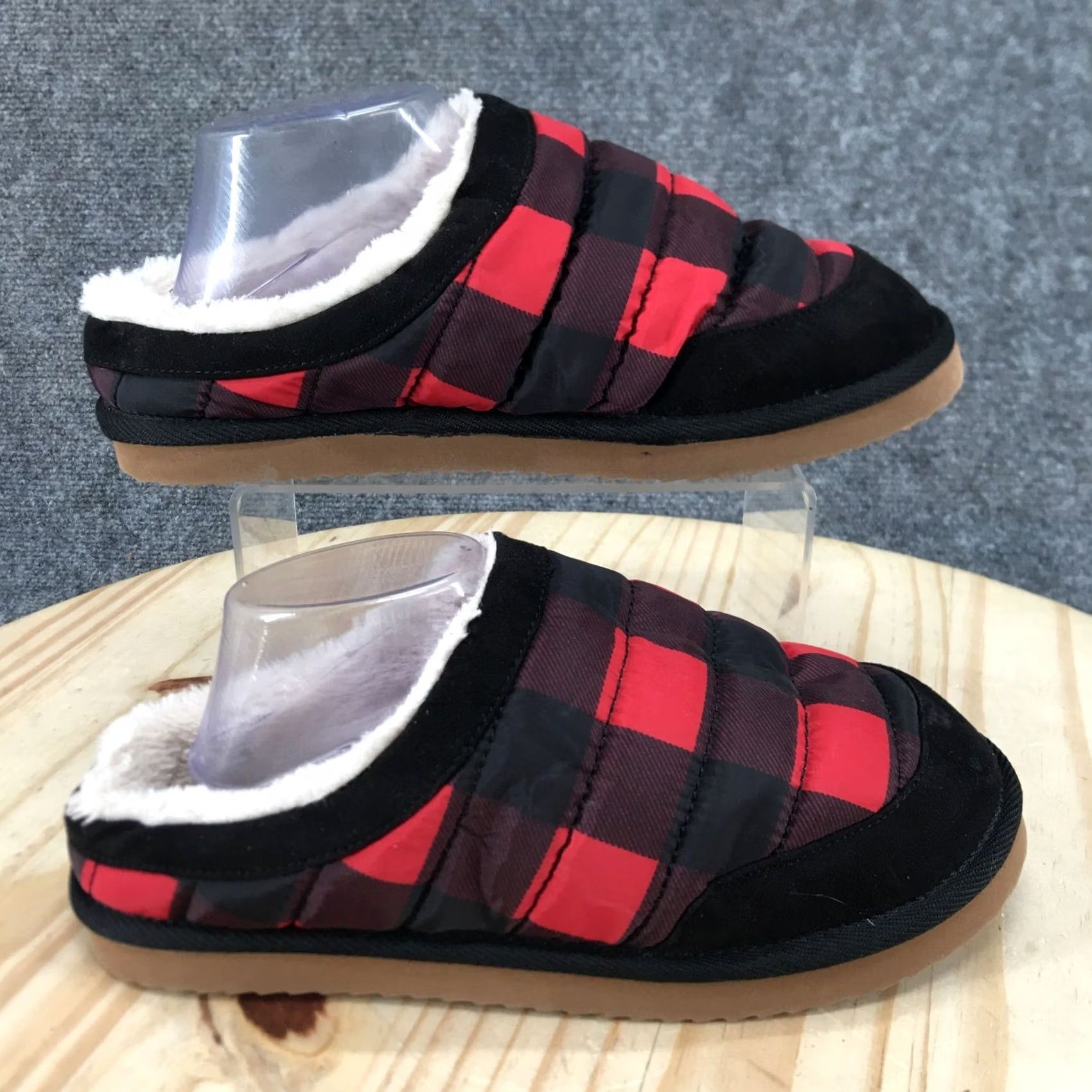 Old Navy Old Navy Slippers Womens 8-9 Puffa Slide Mules Multicolor Comfort Round Plaid Size US 8 / IT 38 - 2 Thumbnail