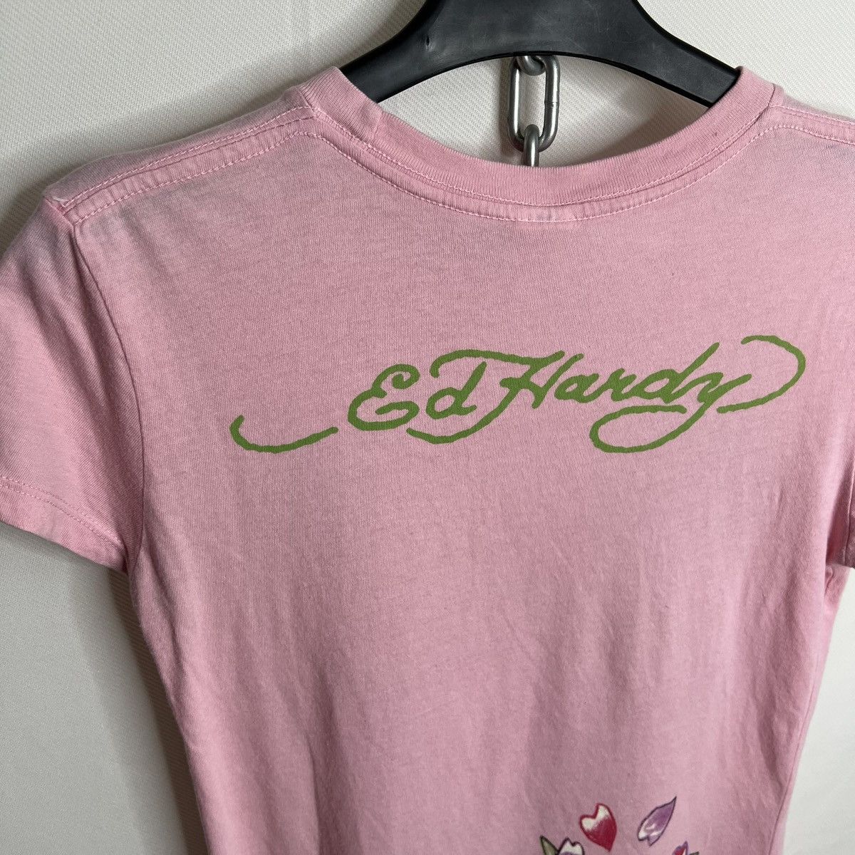 Ed Hardy ED HARDY PINK TATTOO SKULL GRAPHIC SHIRT Size XS / US 0-2 / IT 36-38 - 11 Thumbnail