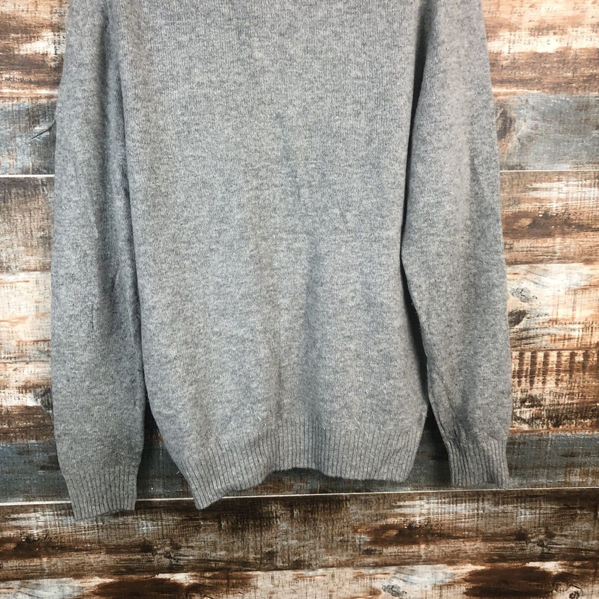 Aran Isles Knitwear × Uniqlo DL Uniqlo japan vintage Gray Cardigan Knitwear #C592 Size US M / EU 48-50 / 2 - 14 Thumbnail