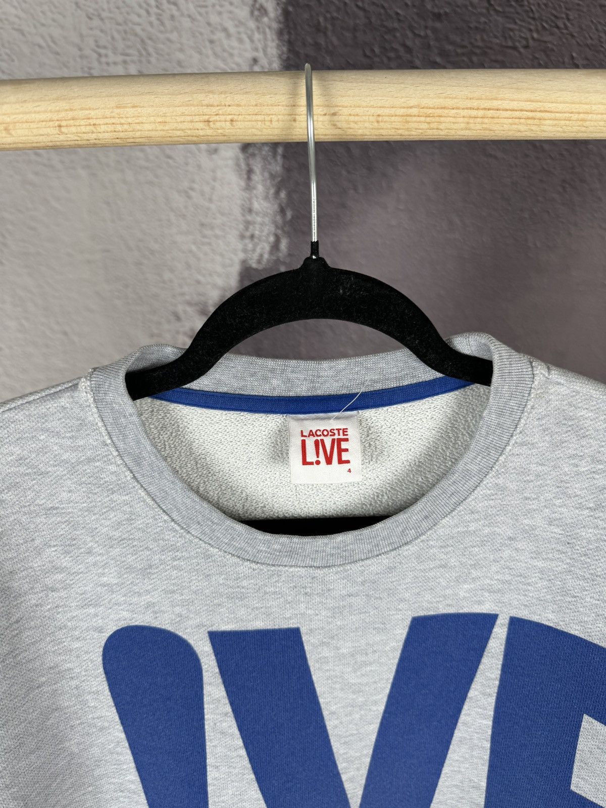 Lacoste Lacoste Live grey big logo sweatshirt Size US M / EU 48-50 / 2 - 8 Thumbnail