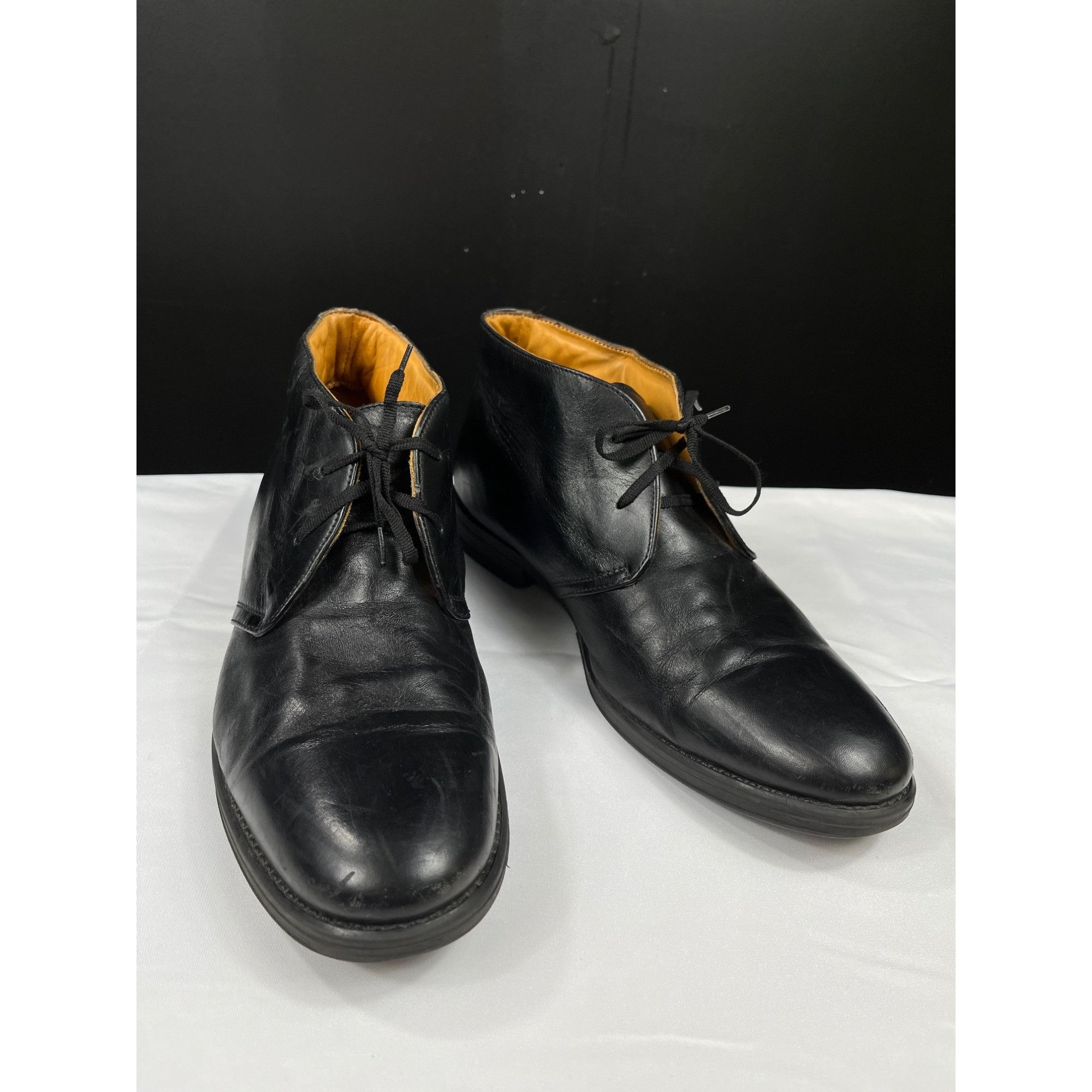 Giorgio Brutini Giorgio Brutini Mens Black Leather Chukka Boots Size 11.5 SK Size US 11.5 / EU 44-45 - 1 Thumbnail