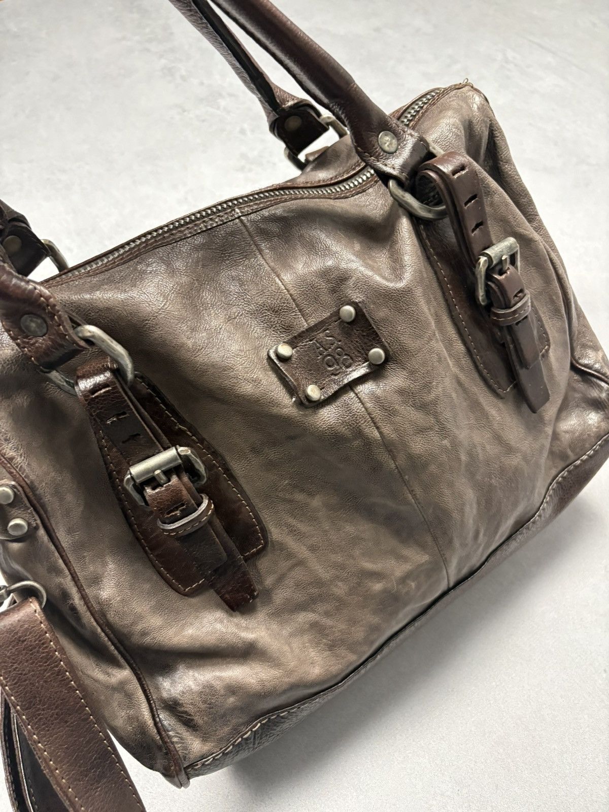 A.S.98 A.S.98 AirStep Archive Brown Leather Satchel Shoulder Bag Size ONE SIZE - 5 Thumbnail