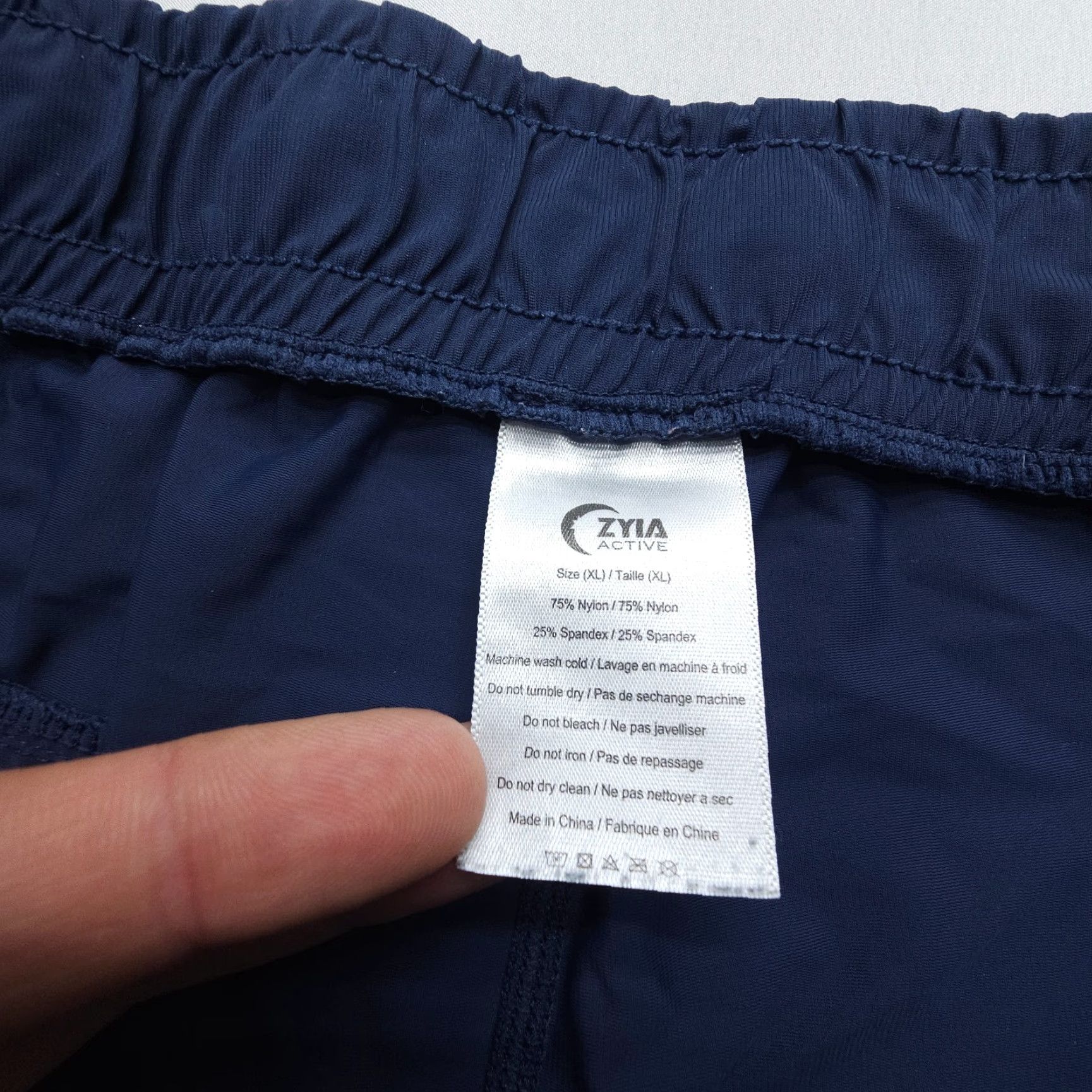 Vintage Zyia Active Track Pants Women's XL Blue Nylon Spandex Pockets Jogger Gym Running Womens Size 40" / US 18 - 7 Thumbnail