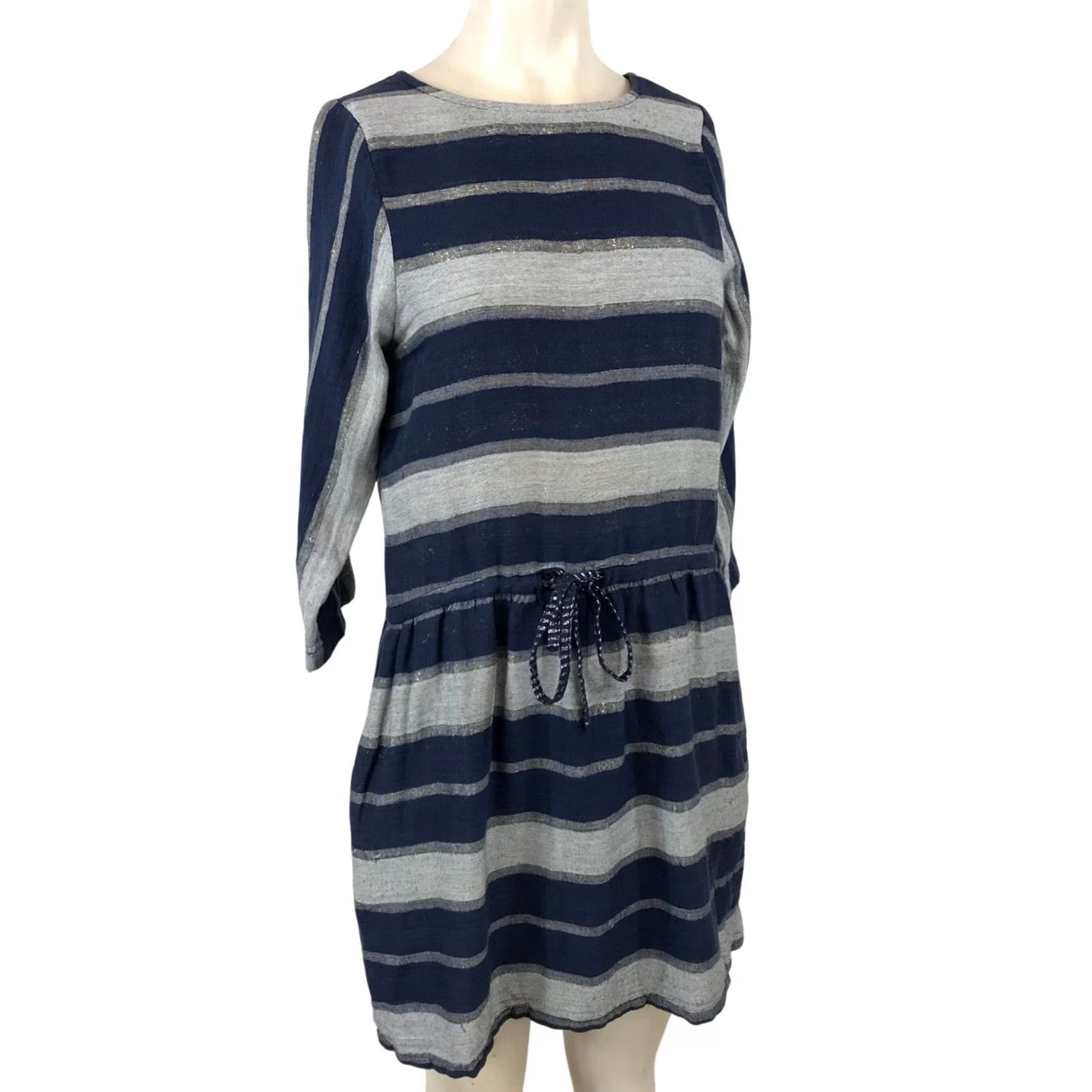 Vintage ACE & JIG WOMEN'S XS BLUE & GRAY LONG SLEEVE DRESS Size XS / US 0-2 / IT 36-38 - 2 Thumbnail
