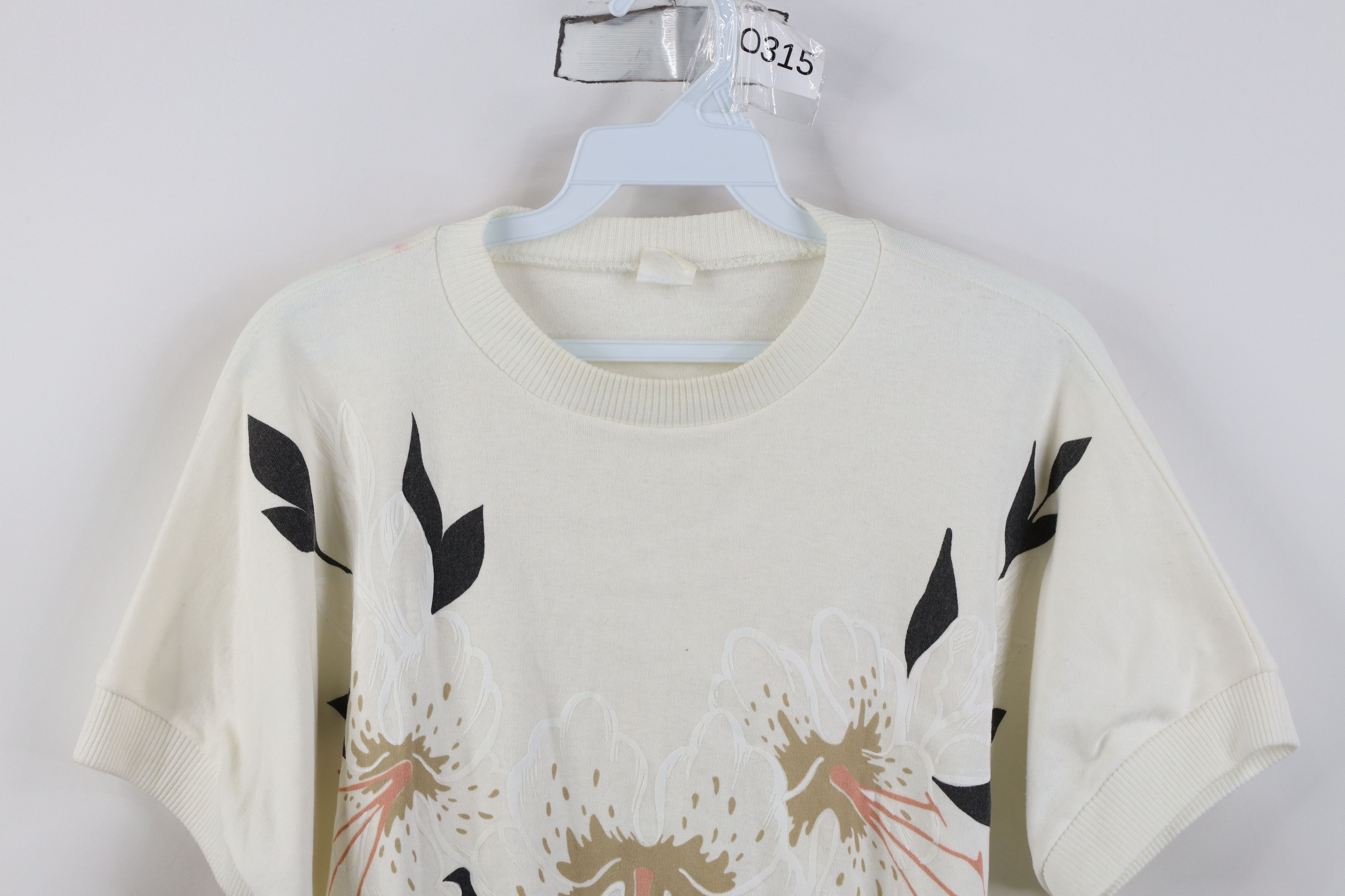 Vintage Vintage 80s Streetwear Dolman Sleeve Flower Pullover T-Shirt Size M / US 6-8 / IT 42-44 - 2 Thumbnail