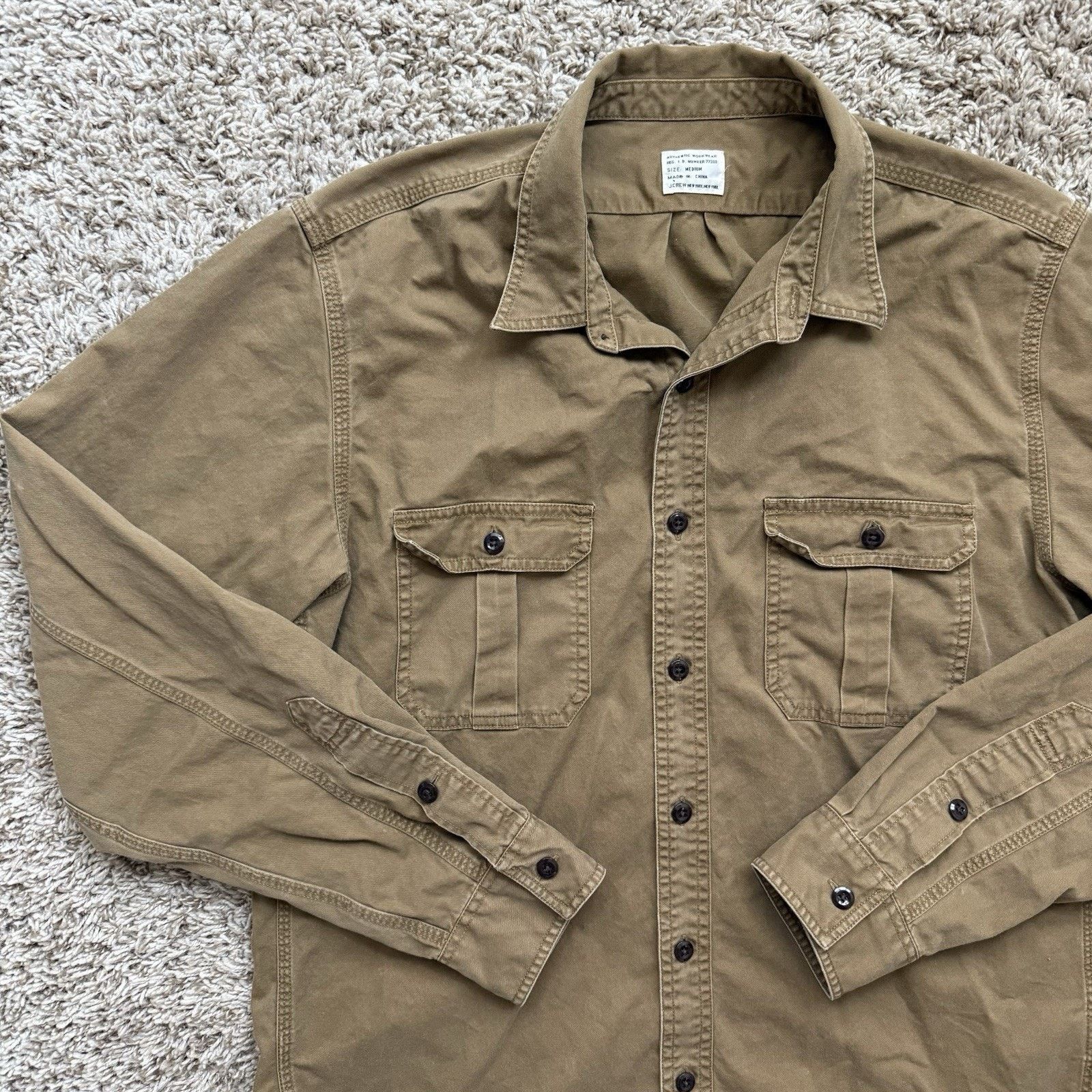 J.Crew J. Crew Brown Button Up LS Shirt Field Utility Style Size M Size US M / EU 48-50 / 2 - 6 Thumbnail