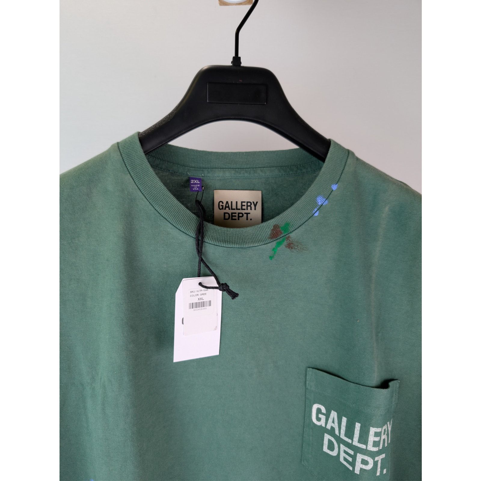 Gallery Dept. o1rshd1 Vintage Logo Painted T-Shirt in Green XX-Large Size US XXL / EU 58 / 5 - 7 Thumbnail