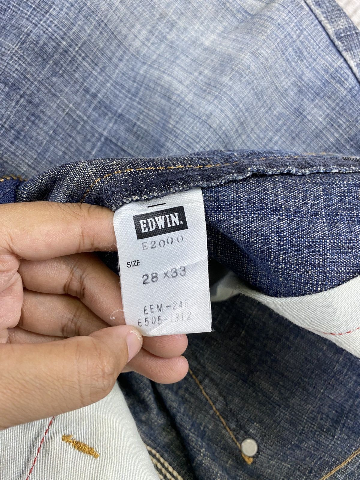 Edwin × Le Grande Bleu (L.G.B.) × Vintage Vintage Edwin E- Function Curve Distressed Denim Pants Size US 28 / EU 44 - 15 Thumbnail