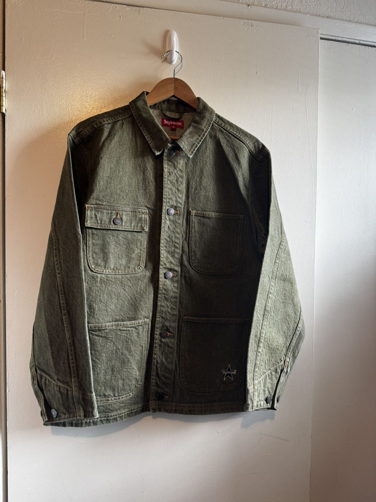 Supreme Denim Chore Trucker Jacket strip（Supreme Star Chore