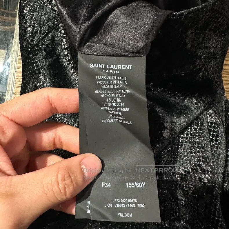 Saint Laurent Paris Saint Laurent Paris size F34 Pure Silk Imitation Lace Size 26" / US 2 / IT 38 - 4 Thumbnail