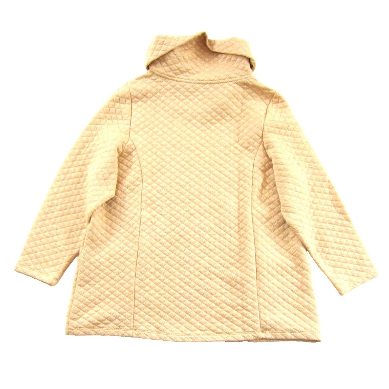 Soft Surroundings NWT Soft Surroundings Yellow Pocket Cowl Neck Quilted Shelby Top Sweater 2X Women Vintage No Size XXL / US 16-18 / IT 52-54 - 2 Thumbnail