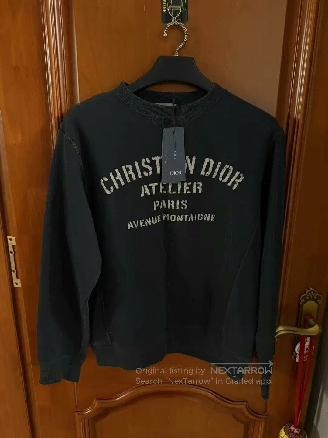 Dior dior black velvet logo sweatshirt medium. Size US M / EU 48-50 / 2 - 1 Thumbnail
