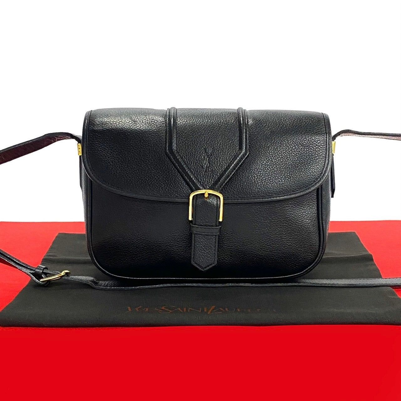 Yves Saint Laurent Yves Saint Laurent Shoulder Bag Black Leather Size ONE SIZE - 1 Thumbnail