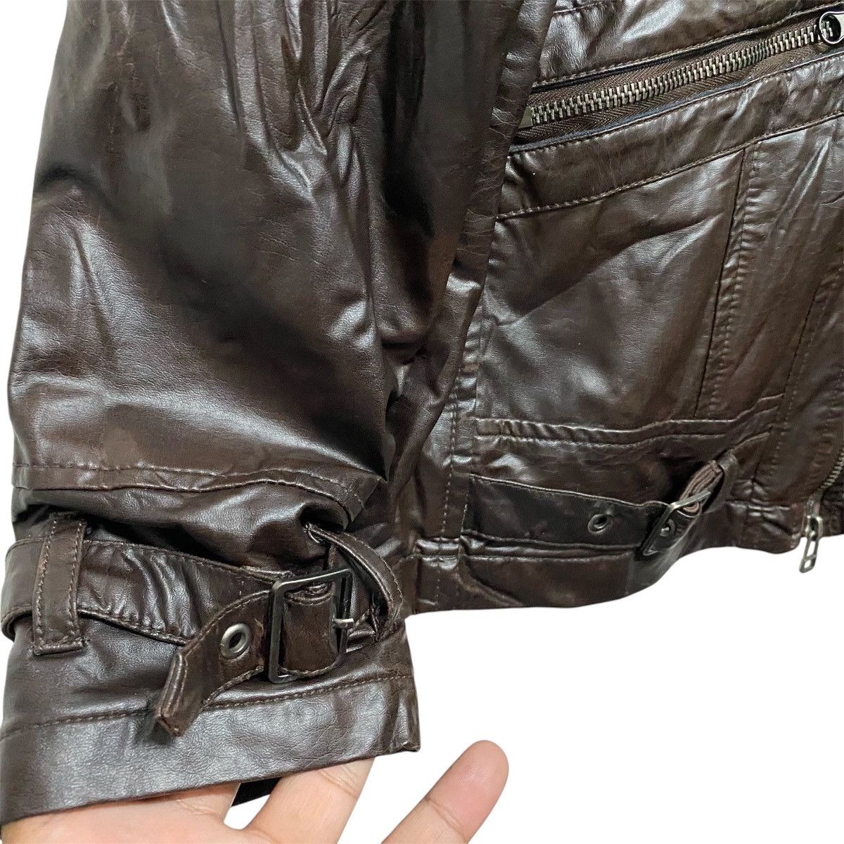 In The Attic in the attic Tactical Jacket Leather Pvc Japanese Punk Skate Size US M / EU 48-50 / 2 - 5 Thumbnail