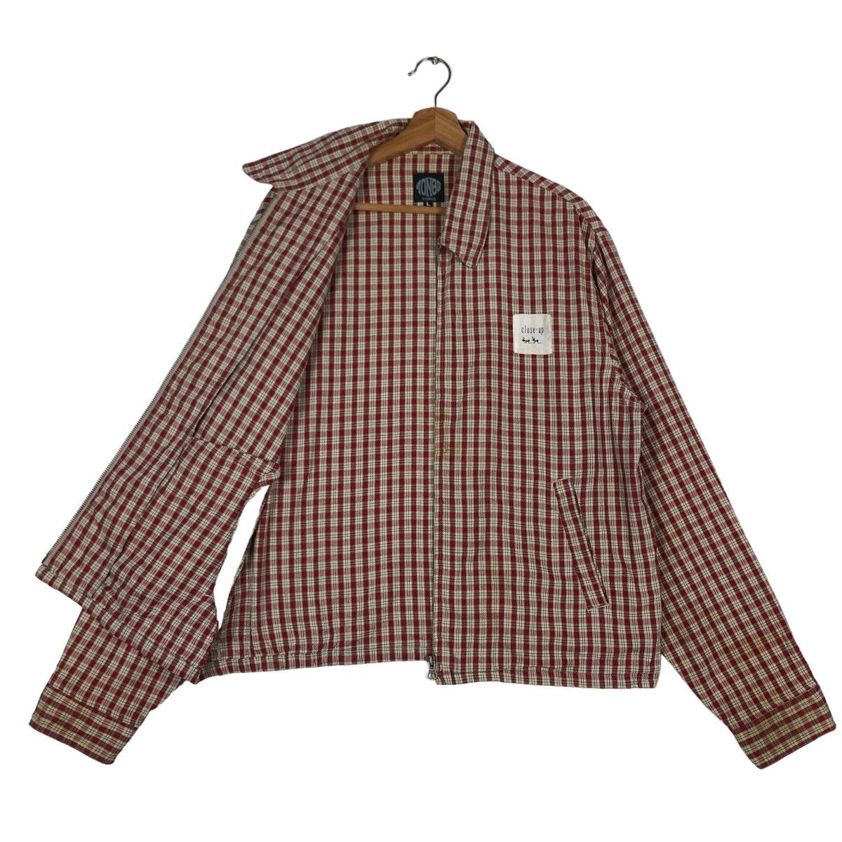Flannel 🔥90s Vintage Flannel Jacket Tartan Design Tong Issey Moyake Size US L / EU 52-54 / 3 - 8 Thumbnail
