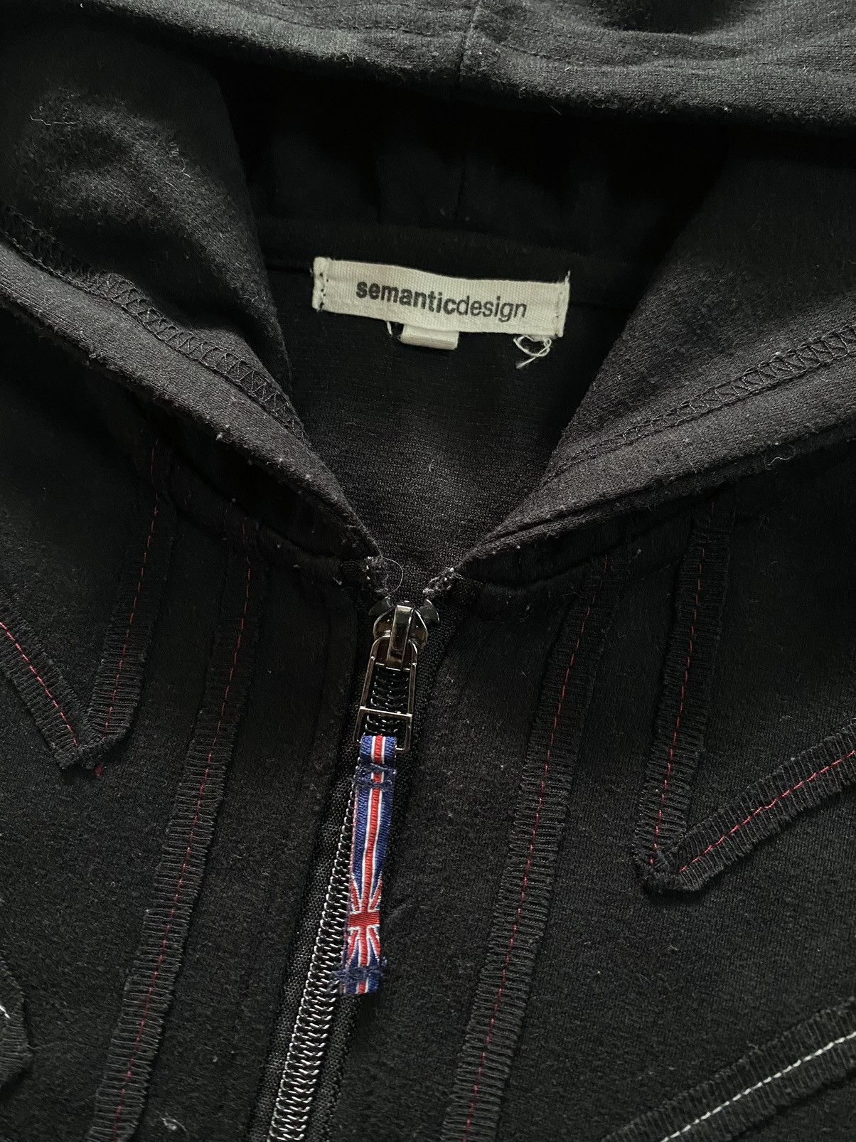 If Six Was Nine Semantic design emboirdery england flag double zip hoodie Size US L / EU 52-54 / 3 - 5 Thumbnail