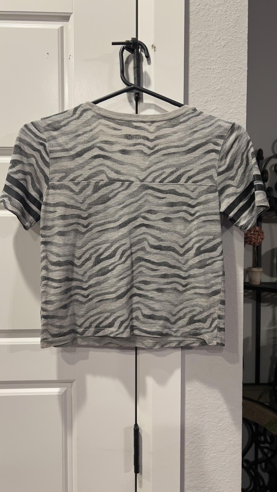 Other Justice Epic Zebra Print Crop Top Size ONE SIZE - 2 Thumbnail