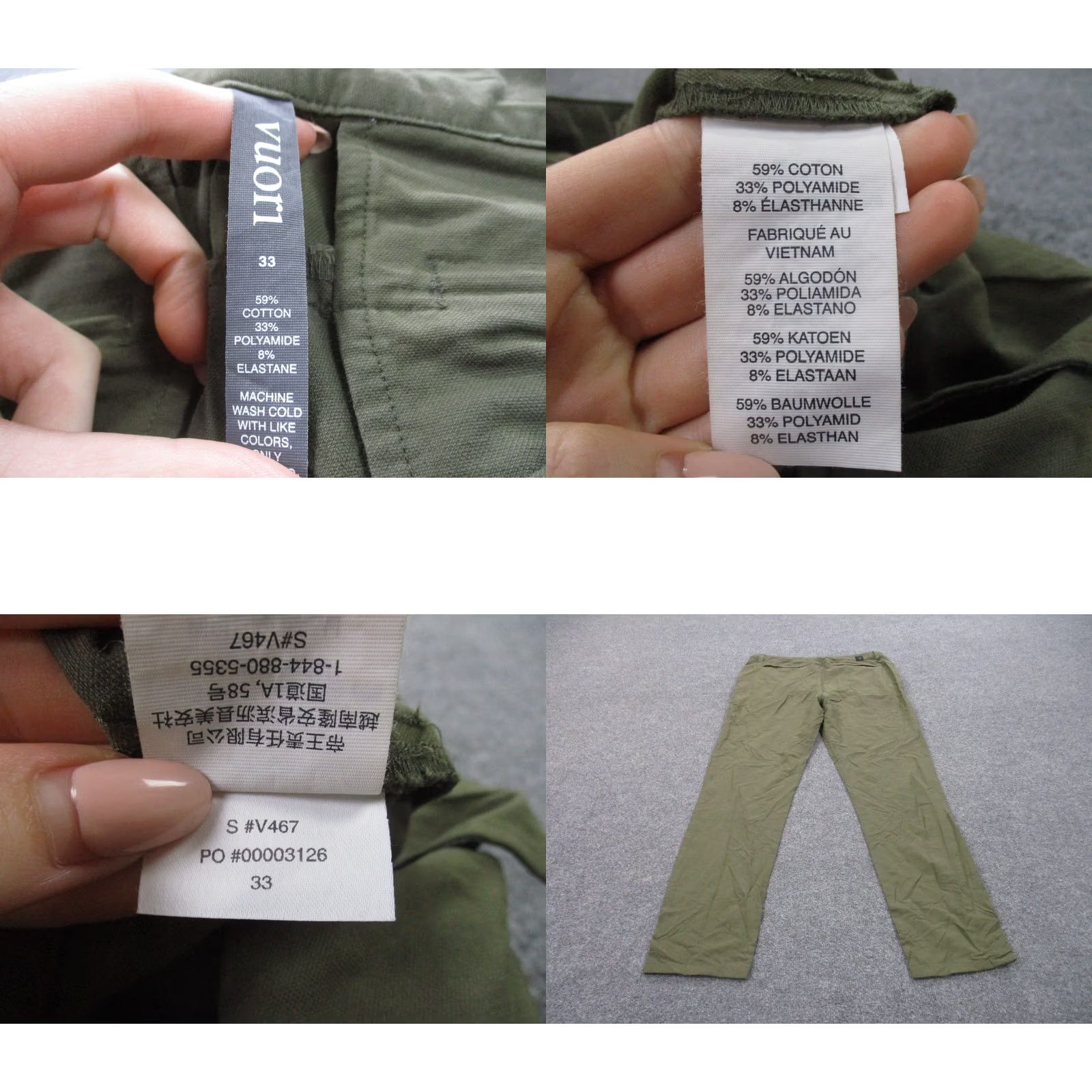 Vuori Vuori Pants Green Chino Tapered Performance Golf Active Men 33 Size US 33 - 8 Thumbnail