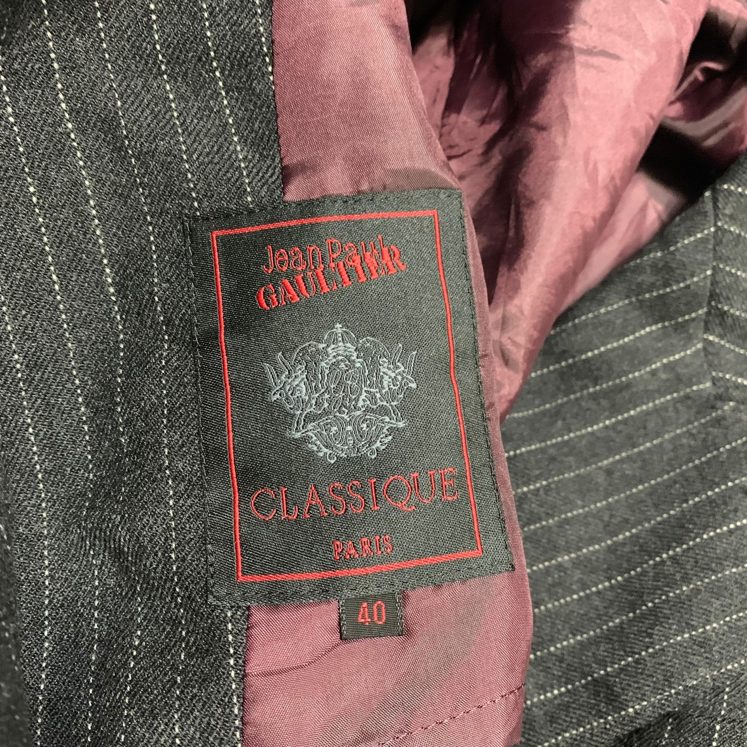 Jean Paul Gaultier Jean Paul Gaultier Classique Double Breast Stripe Jacket Size S / US 4 / IT 40 - 4 Thumbnail