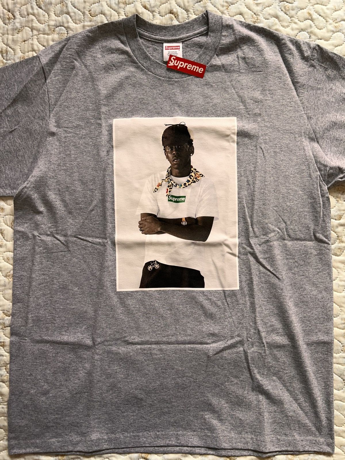Supreme L Supreme x Tyler the Creator phot tee Tshirt grey box logo Size US L / EU 52-54 / 3 - 13 Thumbnail