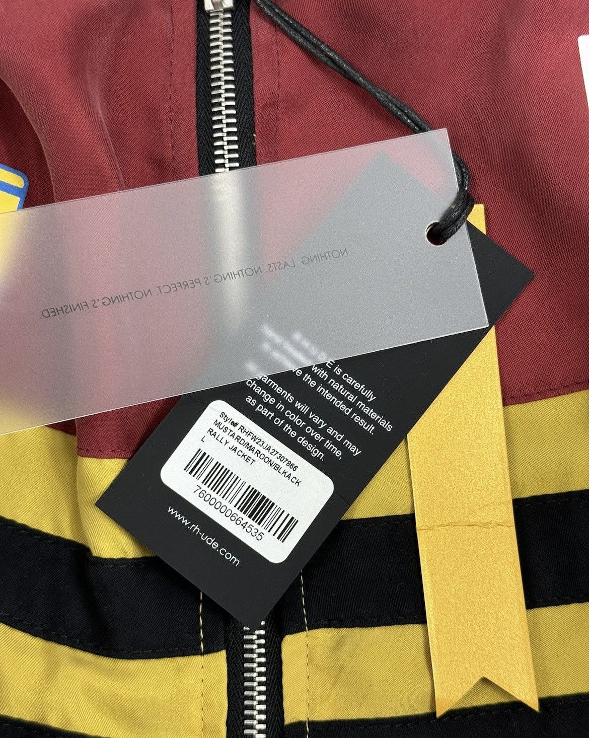 RALLY COLOURED BLOCK LOGO PRINTED OVERSIZED BOMBER JACKET