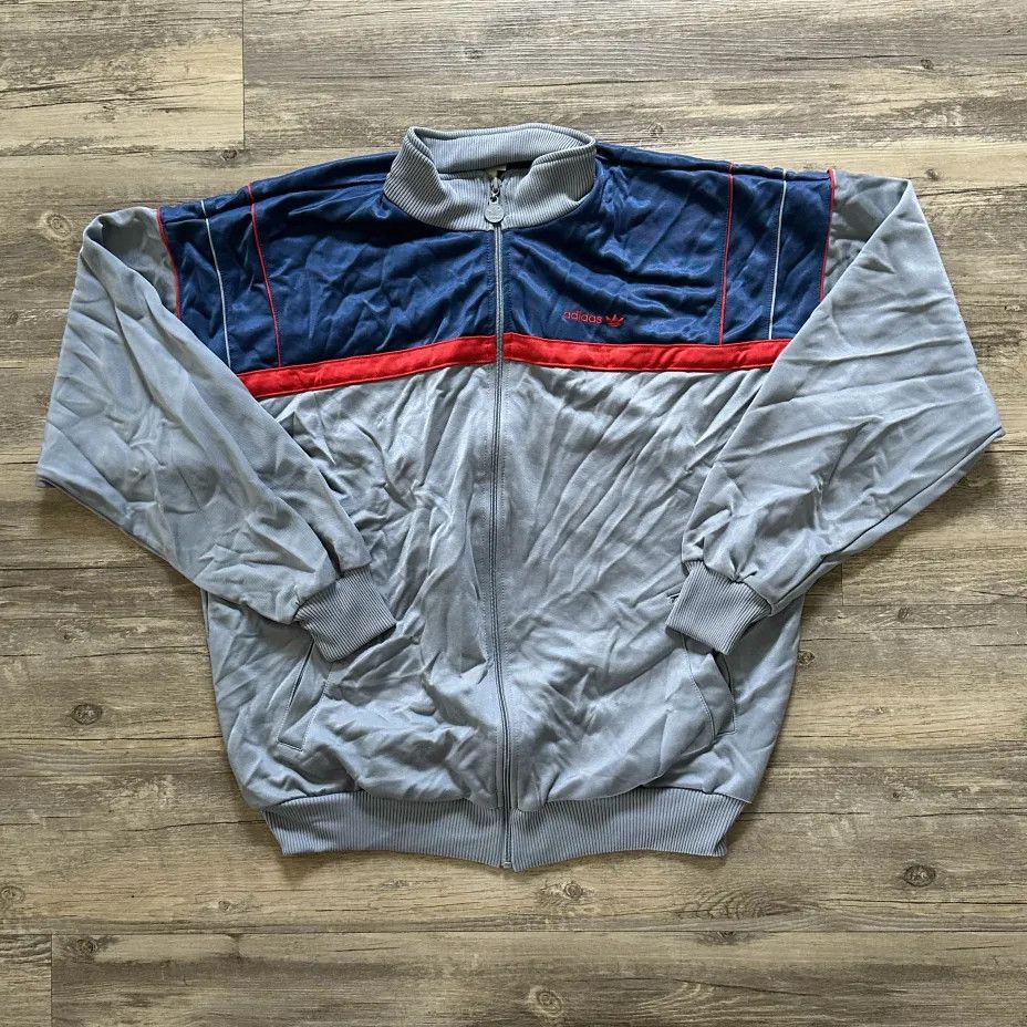 Adidas Vintage 80s Adidas Retro Track Jacket Size XL Size US XL / EU 56 / 4 - 1 Thumbnail