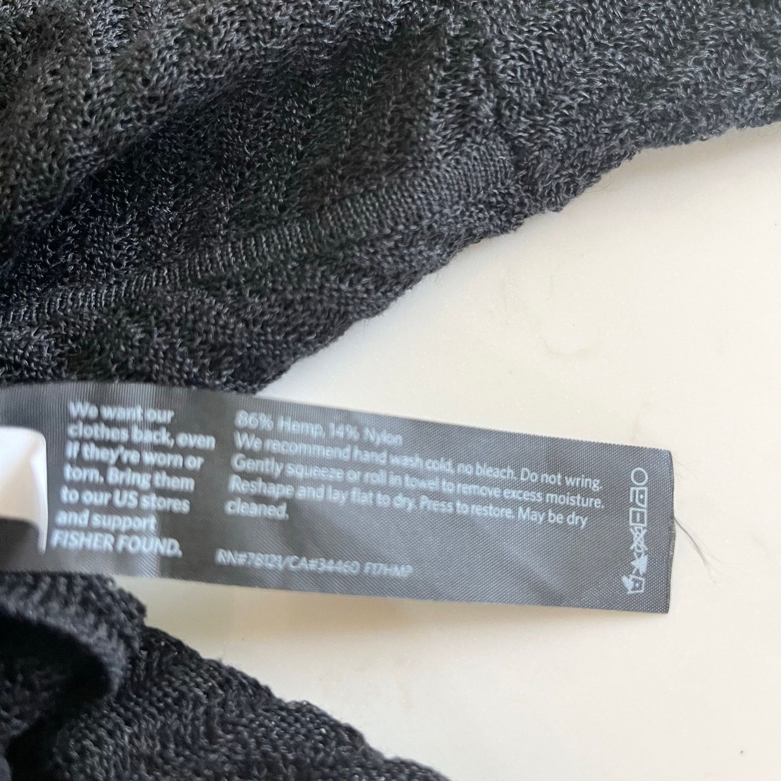 Eileen Fisher Eileen Fisher Black Hemp Sheer Knit High Low Sweater Size M / US 6-8 / IT 42-44 - 9 Thumbnail